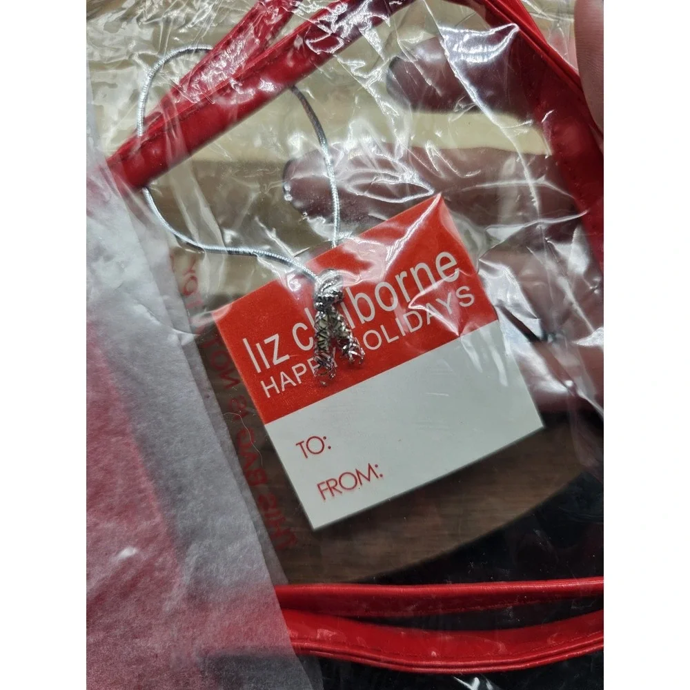 Vintage Liz Claiborne Christmas Vinyl Lunch Tote Cosmetic Counter‎ Giveaway